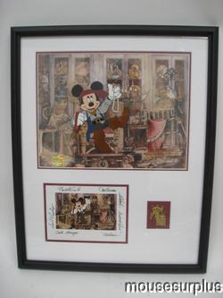 Disney Pirate's Life for Me Mickey Ink & Paint LE Cel Pirates of the Caribbean Event Signed, Framed Cel & Pin
